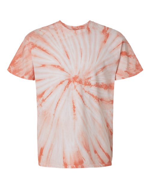 Dyenomite Cyclone Pinwheel Tie-Dyed T-Shirt 200CY - Peach