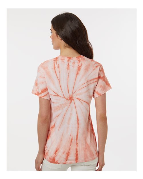 Dyenomite Cyclone Pinwheel Tie-Dyed T-Shirt 200CY - Peach