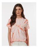 Dyenomite Cyclone Pinwheel Tie-Dyed T-Shirt 200CY - Peach