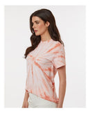 Dyenomite Cyclone Pinwheel Tie-Dyed T-Shirt 200CY - Peach