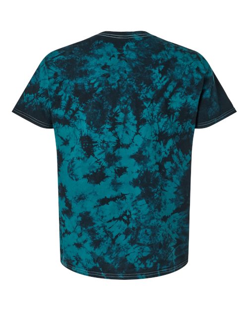 Dyenomite Crystal Tie-Dyed T-Shirt 200CR - Black/ Teal