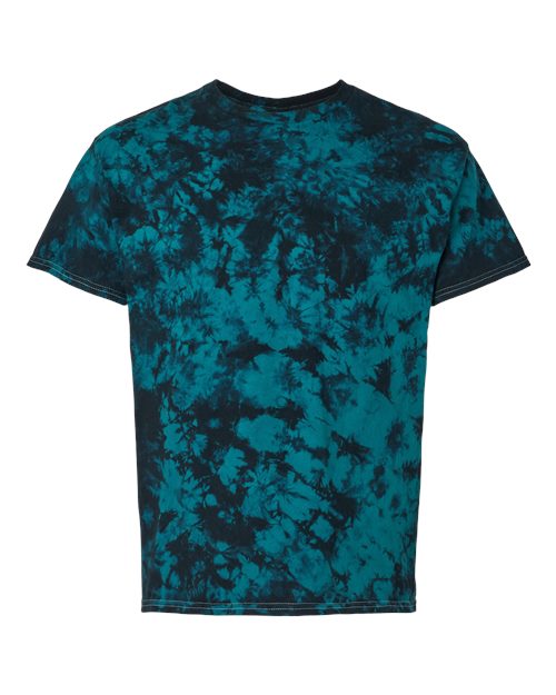 Dyenomite Crystal Tie-Dyed T-Shirt 200CR - Black/ Teal