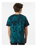 Dyenomite Crystal Tie-Dyed T-Shirt 200CR - Black/ Teal