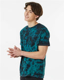 Dyenomite Crystal Tie-Dyed T-Shirt 200CR - Black/ Teal