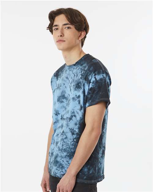 Dyenomite Crystal Tie-Dyed T-Shirt 200CR - Black/ Columbia