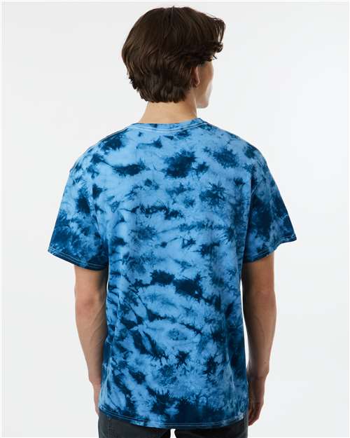 Dyenomite Crystal Tie-Dyed T-Shirt 200CR - Navy/ Columbia