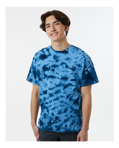 Dyenomite Crystal Tie-Dyed T-Shirt 200CR - Navy/ Columbia