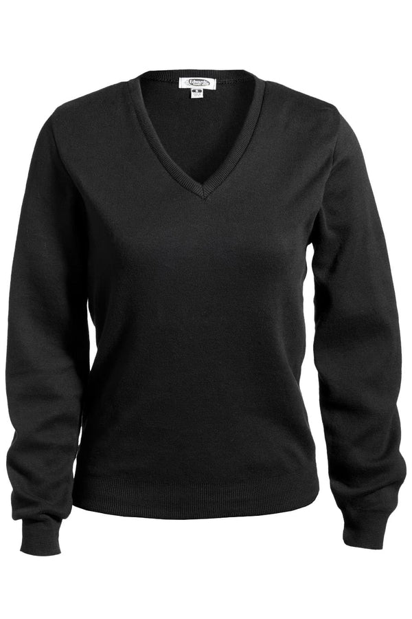 Edwards Ladies V-Neck Cotton Sweater [#7090].  Live Chat for Bulk Discounts