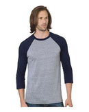 Bayside Triblend Three-Quarter Sleeve Raglan T-Shirt 9525