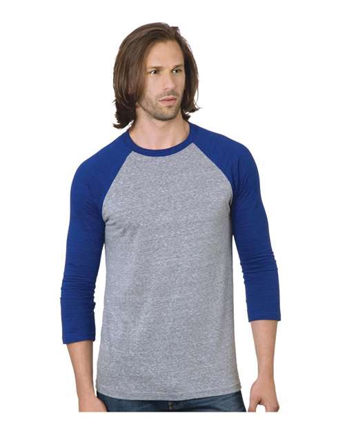 Bayside Triblend Three-Quarter Sleeve Raglan T-Shirt 9525