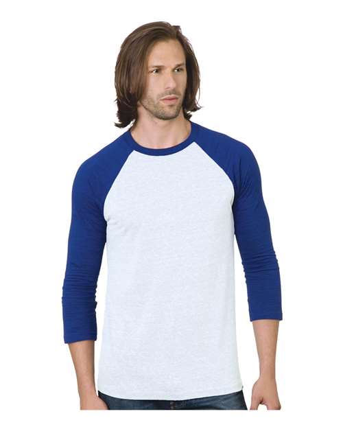 Bayside Triblend Three-Quarter Sleeve Raglan T-Shirt 9525