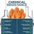 First Glove 8 Mil Heavy Duty Nitrile Gloves - Diamond Grip - Disposable Gloves for Mechanic, Automotive & Industrial Work