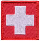 Rothco White Cross Red Morale Patch. Item