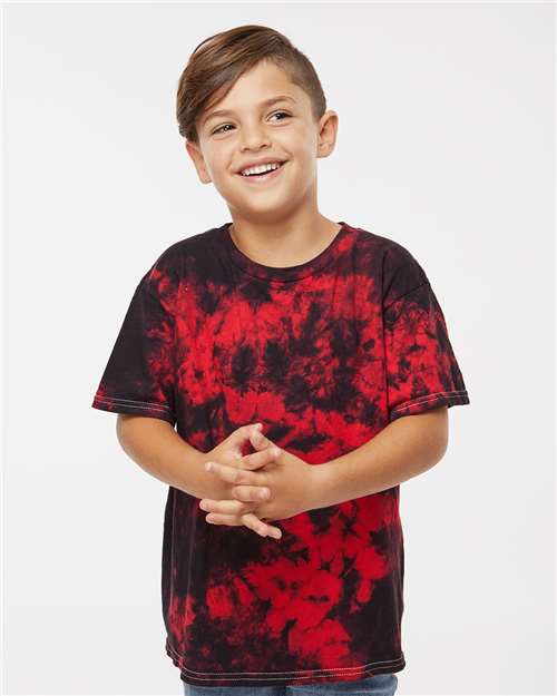 Dyenomite Youth Crystal Tie-Dyed T-Shirt 20BCR