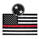 Rothco Deluxe Thin Red Line Flag / 3' X 5' . Item