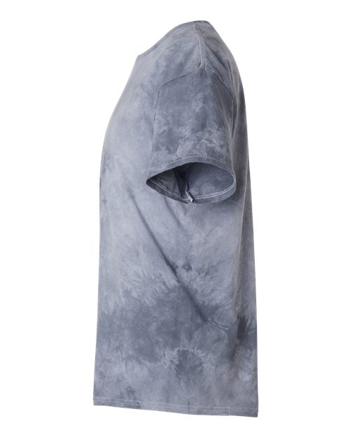 Dyenomite Crystal Tie-Dyed T-Shirt 200CR - Silver