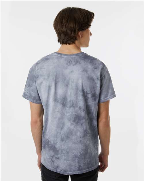 Dyenomite Crystal Tie-Dyed T-Shirt 200CR - Silver