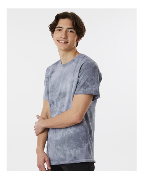 Dyenomite Crystal Tie-Dyed T-Shirt 200CR - Silver