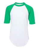 Augusta Sportswear Youth Three-Quarter Sleeve Baseball Jersey 4421