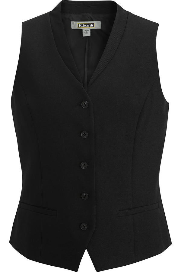Edwards Ladies Ottoman Trim Vest [#7398].  Live Chat for Bulk Discounts
