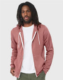 BELLA + CANVAS Sponge Fleece Full-Zip Hoodie 3739 - Heather Mauve