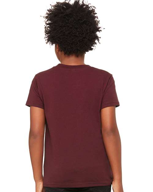 BELLA + CANVAS Youth Jersey Tee 3001Y - Maroon