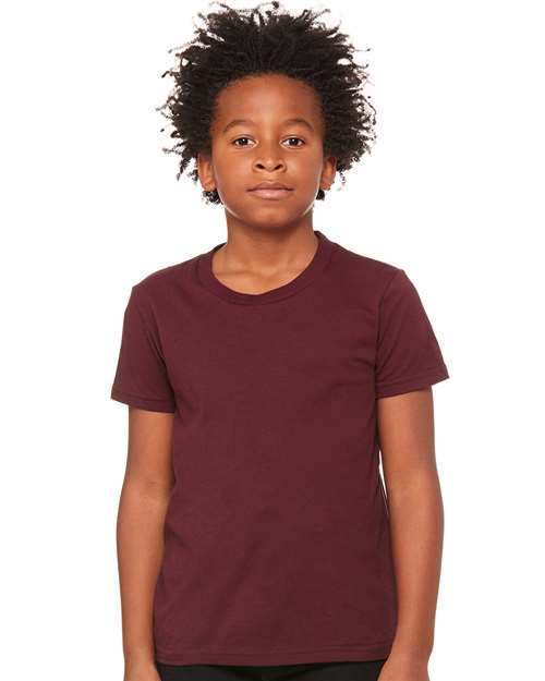 BELLA + CANVAS Youth Jersey Tee 3001Y - Maroon