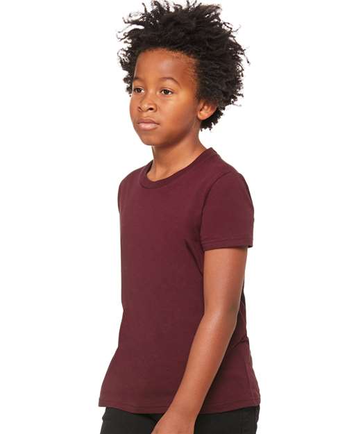 BELLA + CANVAS Youth Jersey Tee 3001Y - Maroon