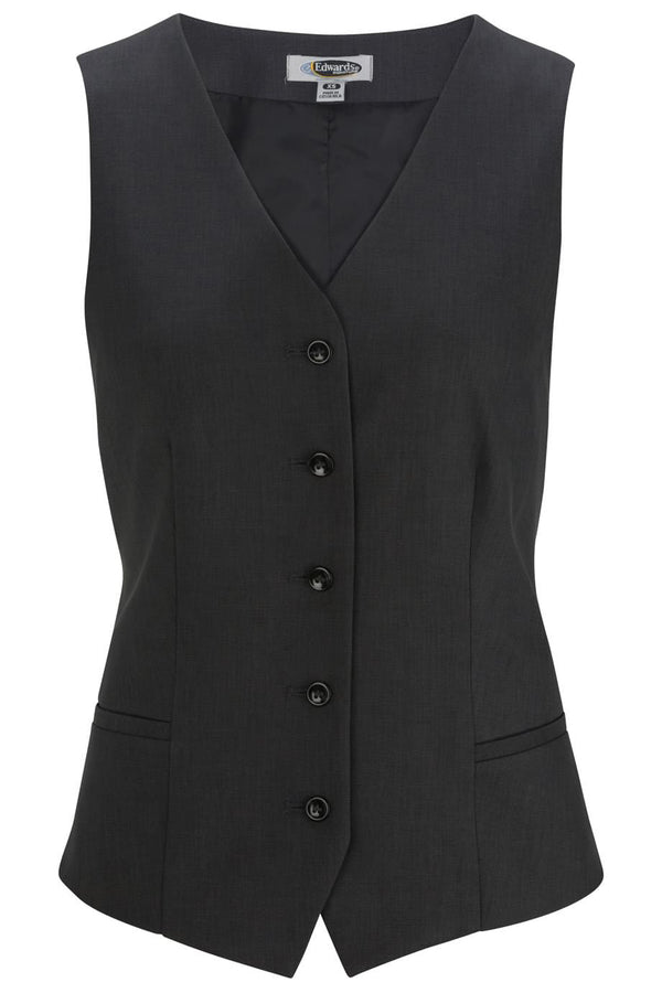 Edwards Ladies Synergy Washable High-Button Vest [#7526].  Live Chat for Bulk Discounts