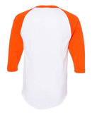 Augusta Sportswear Three-Quarter Raglan Sleeve Baseball Jersey 4420 - White/ Orange