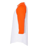 Augusta Sportswear Three-Quarter Raglan Sleeve Baseball Jersey 4420 - White/ Orange