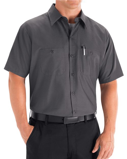 Red Kap Mimix Short Sleeve Work Shirt - Regular and Tall Sizes SX20T.  Live Chat for Bulk Discounts