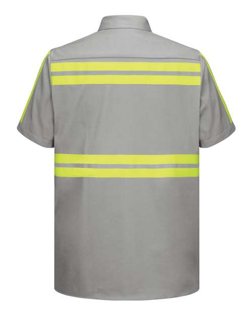 Red Kap Enhanced Visibility Short Sleeve Cotton Work Shirt SC40E