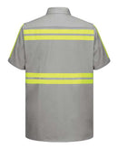 Red Kap Enhanced Visibility Short Sleeve Cotton Work Shirt SC40E
