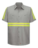 Red Kap Enhanced Visibility Short Sleeve Cotton Work Shirt SC40E