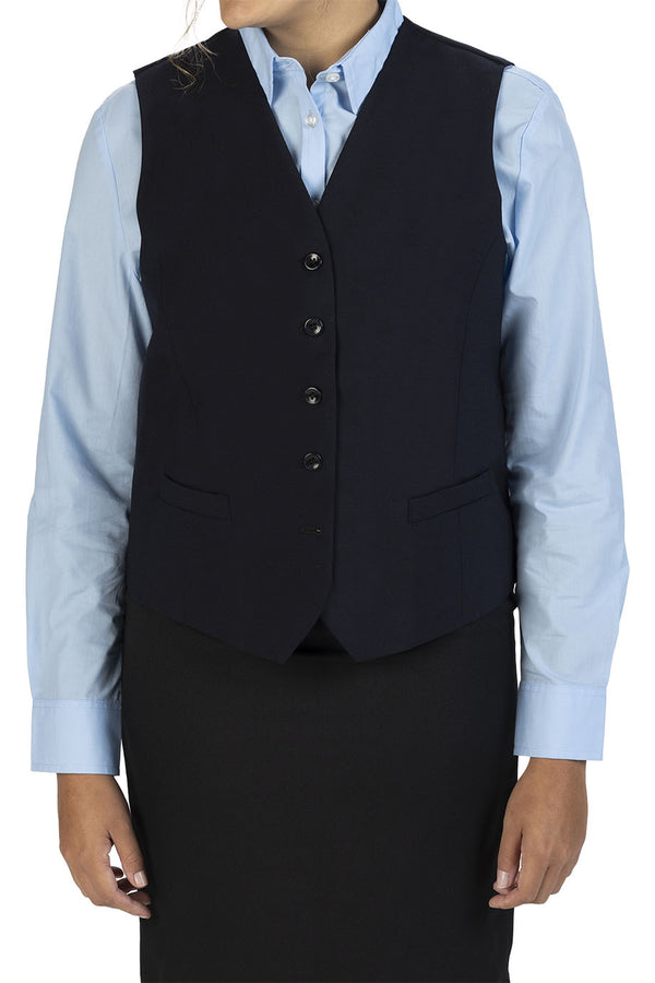 Edwards Ladies High-Button Vest [#7633].  Live Chat for Bulk Discounts