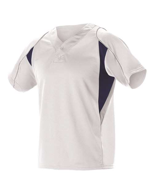 Alleson Athletic Youth Two Button Henley Baseball Jersey 529Y