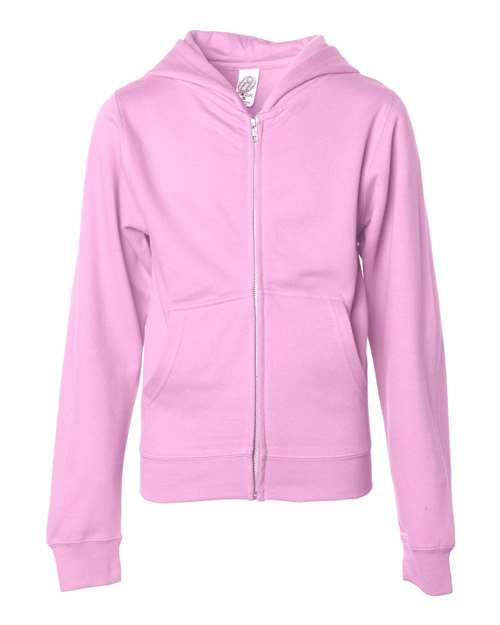 Independent Trading Co. Youth Midweight Full-Zip Hooded Sweatshirt SS4001YZ