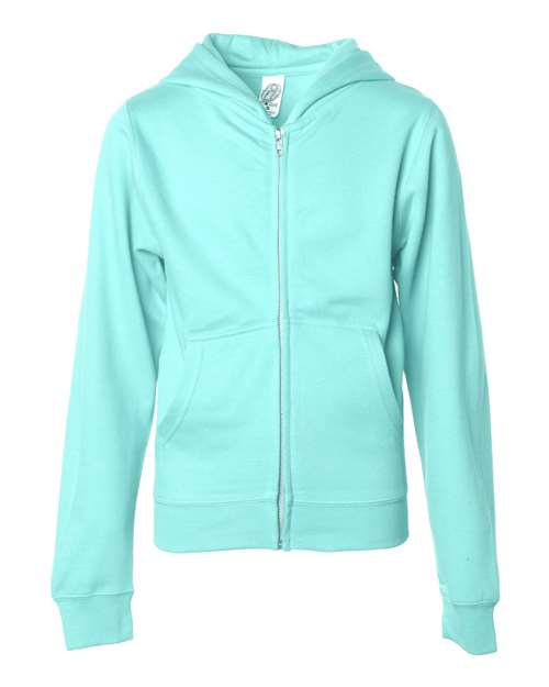 Independent Trading Co. Youth Midweight Full-Zip Hooded Sweatshirt SS4001YZ