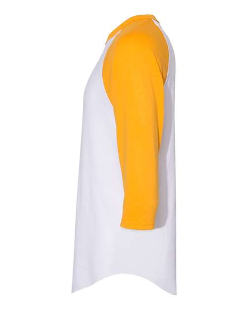 Augusta Sportswear Three-Quarter Raglan Sleeve Baseball Jersey 4420 - White/ Gold