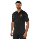 Rothco USMC Eagle, Globe & Anchor Moisture Wicking Polo Shirt - Black. Item