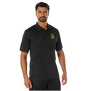 Rothco USMC Eagle, Globe & Anchor Moisture Wicking Polo Shirt - Black. Item