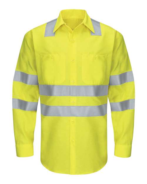Red Kap Enhanced & Hi-Visibility Long Sleeve Work Shirt SY14
