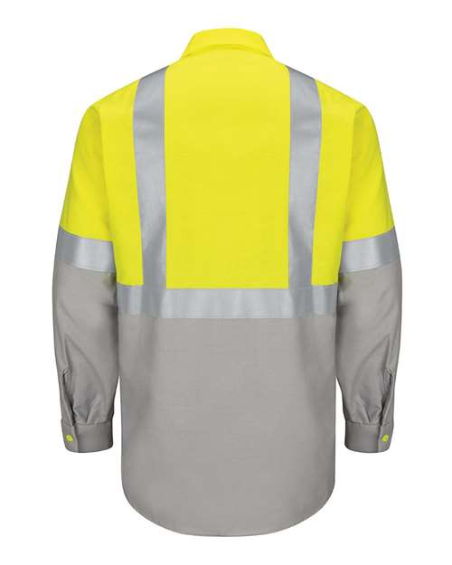 Red Kap Enhanced & Hi-Visibility Long Sleeve Work Shirt - Tall Sizes SY14T