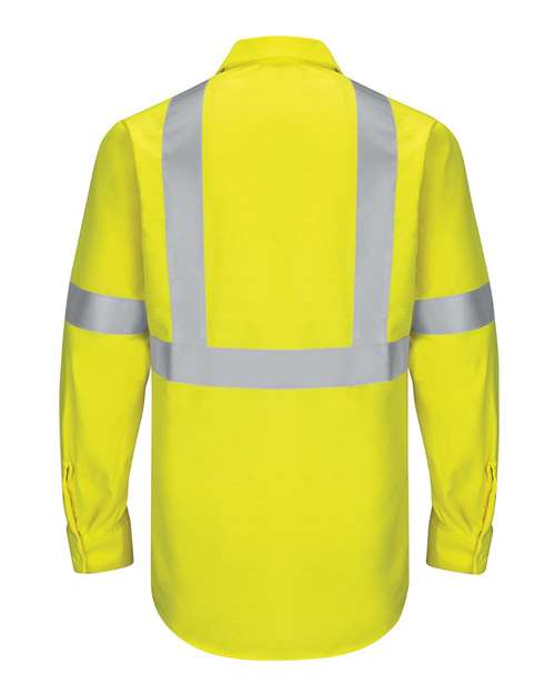 Red Kap Enhanced & Hi-Visibility Long Sleeve Work Shirt - Tall Sizes SY14T