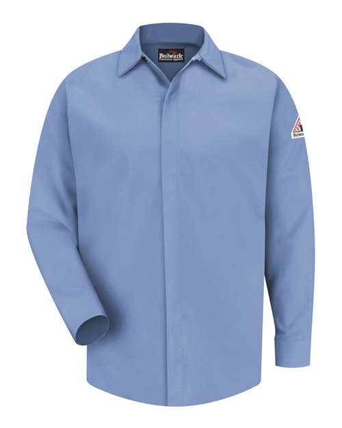 Bulwark Concealed-Gripper Pocketless Long Sleeve Shirt - CoolTouch® 2 SMS2