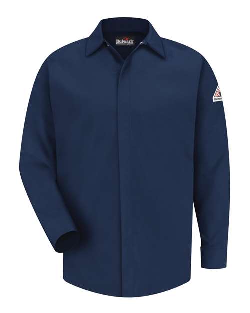 Bulwark Concealed-Gripper Pocketless Long Sleeve Shirt - CoolTouch® 2 SMS2