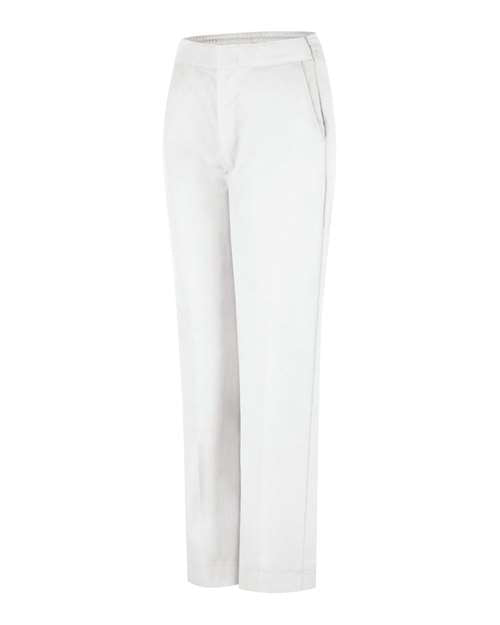 Red Kap Women's Half-Elastic Work Pants PT59 - White - Unhemmed