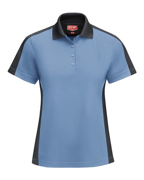 Red Kap Women's Short Sleeve Performance Knit Two-Tone Polo SK53