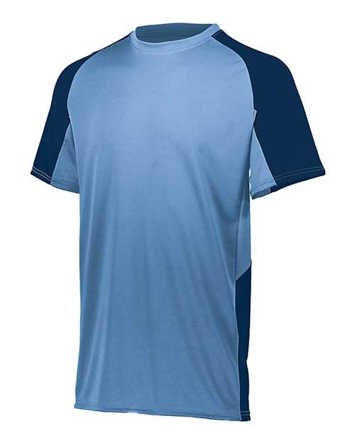 Augusta Sportswear Youth Cutter Jersey 1518 - Columbia Blue/ Navy